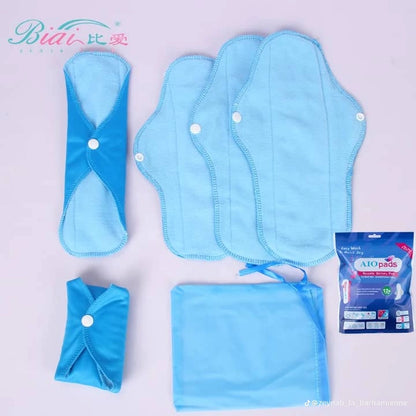 5 Serviettes Hygiéniques Réutilisables (Pack de 5  serviettes menstruelles lavables)