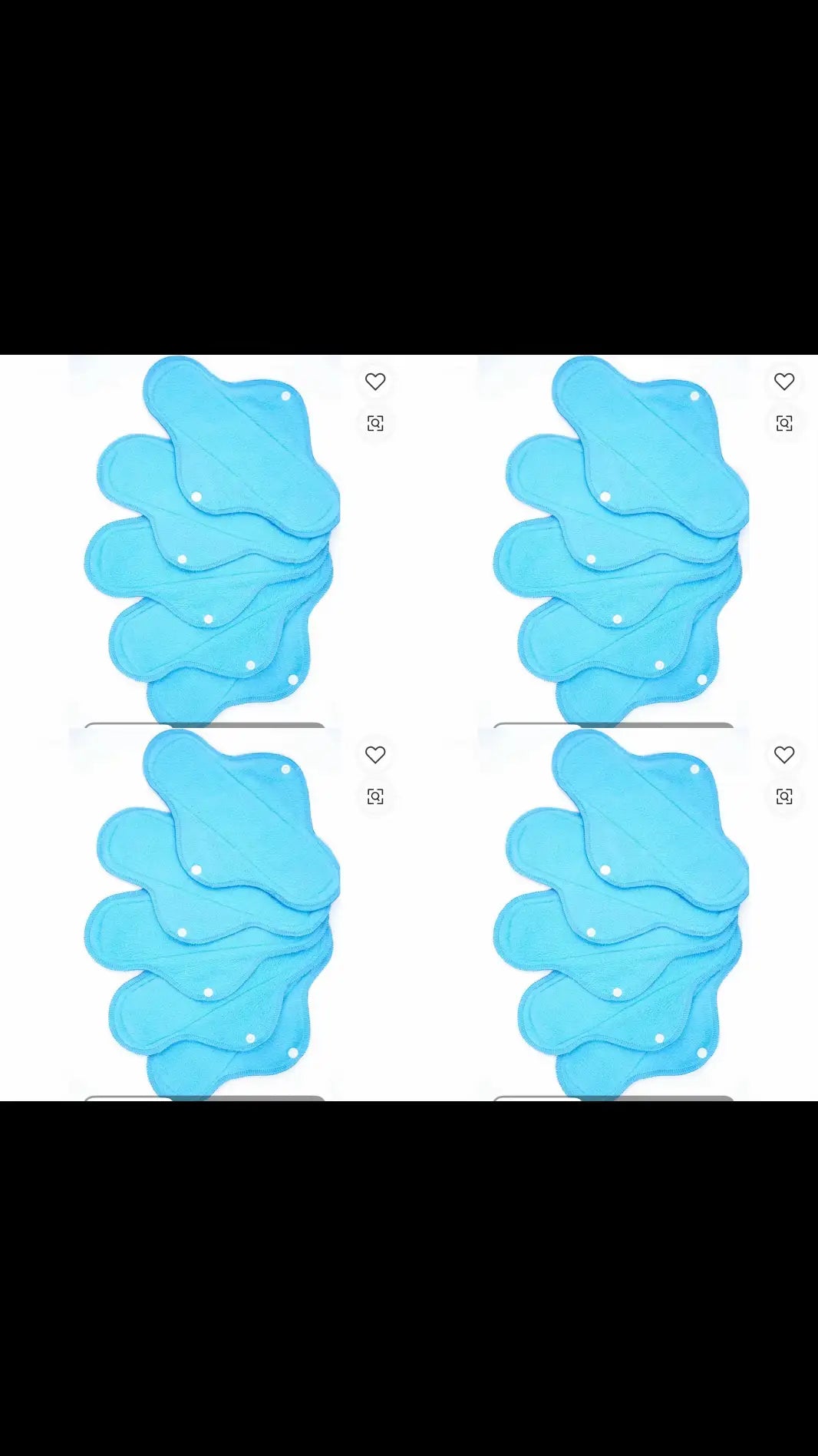 5 Serviettes Hygiéniques Réutilisables (Pack de 5  serviettes menstruelles lavables)