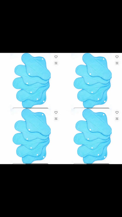 5 Serviettes Hygiéniques Réutilisables (Pack de 5  serviettes menstruelles lavables)