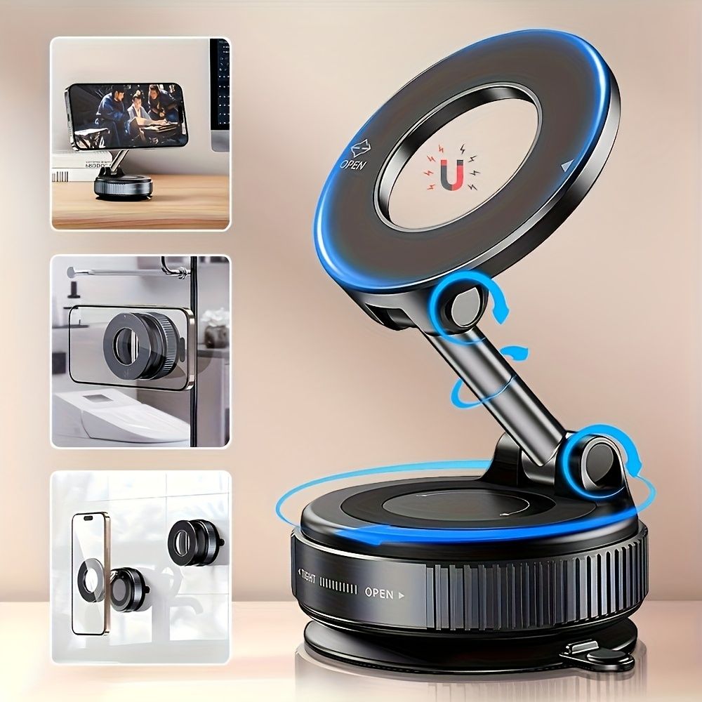 Support Magnétique Rotatif 360° Ultra Stable – Fixation Puissante & Design Premium